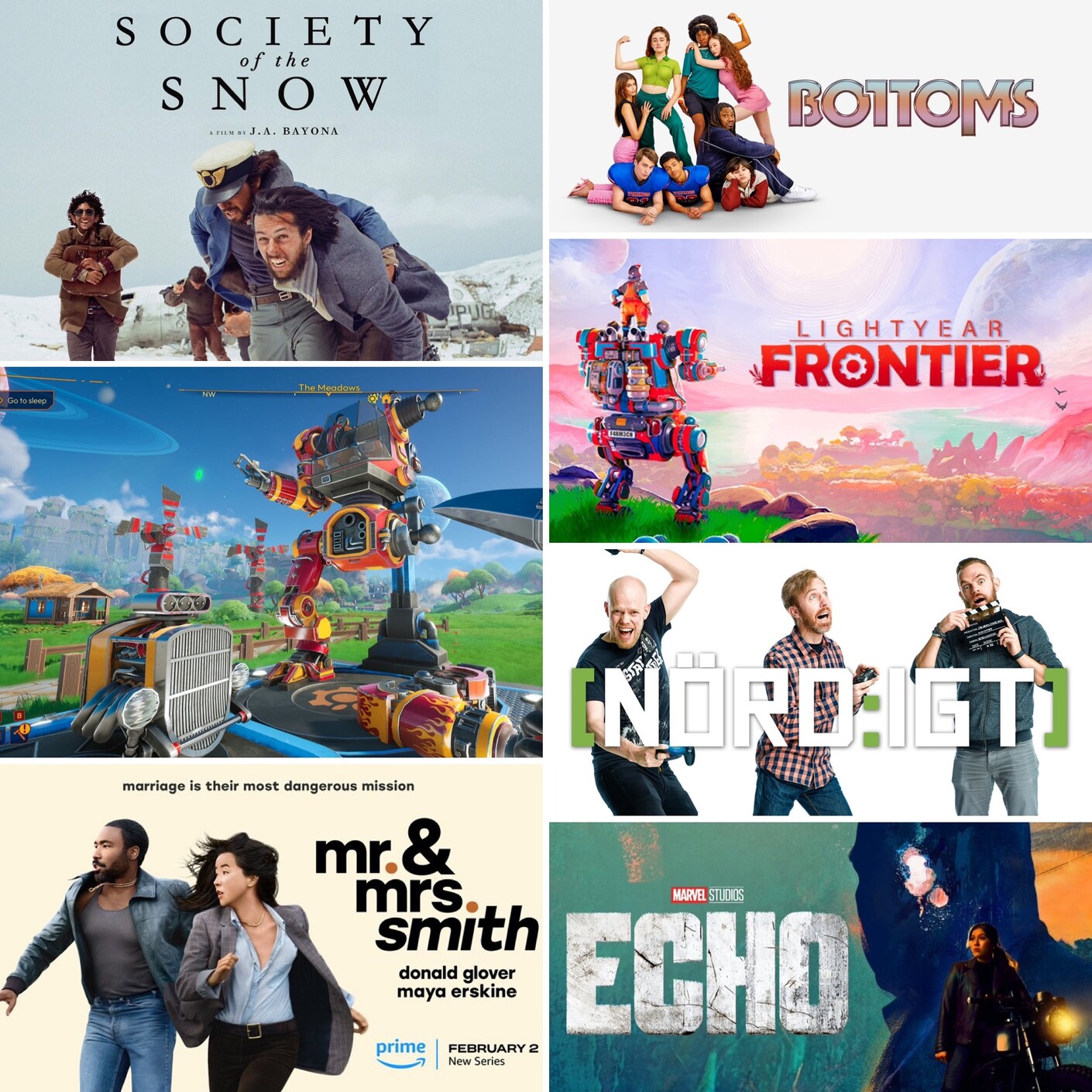 433. Den med Mr & Mrs Smith, Echo, Society of the Snow, Bottoms samt Lightyear Frontier episode artwork