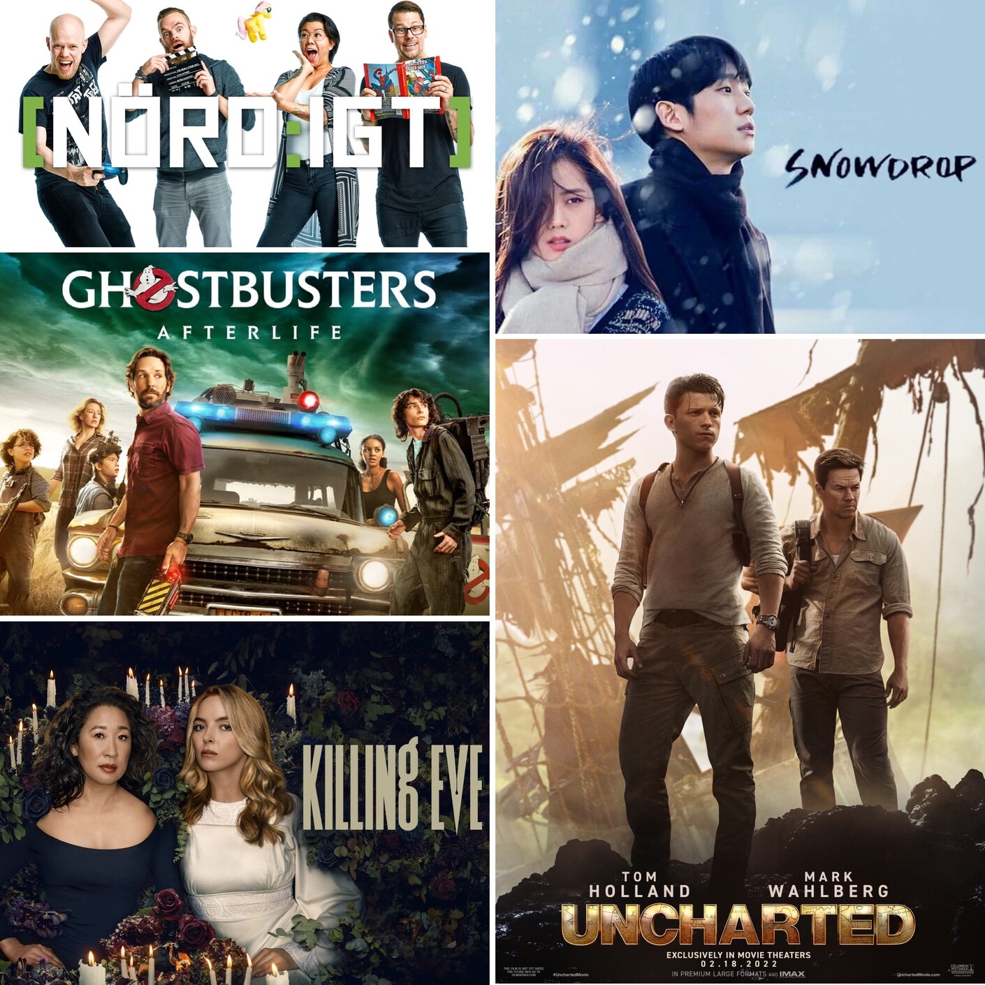 367. Den om Killing Eve S4, Snowdrop, Uncharted och Ghostbusters: Afterlife episode artwork