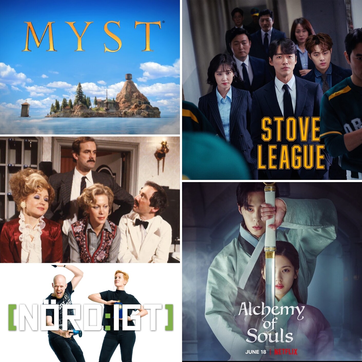395. Den med Alchemy of Souls, Hot Stove League, Myst-remaster och Fawlty Towers-comeback