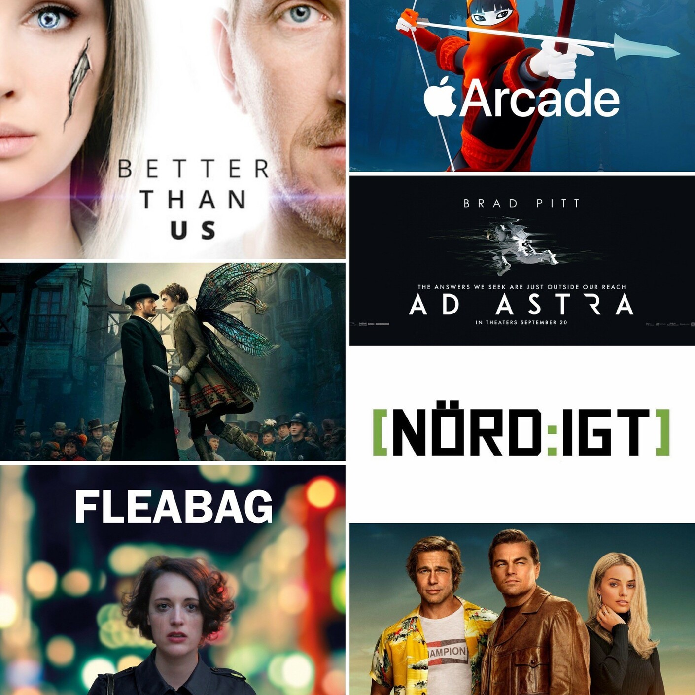 266. Den med Ad Astra, Once Upon a Time in Hollywood, Better than Us, Carnival Row, Fleabag och Apple Arcade episode artwork