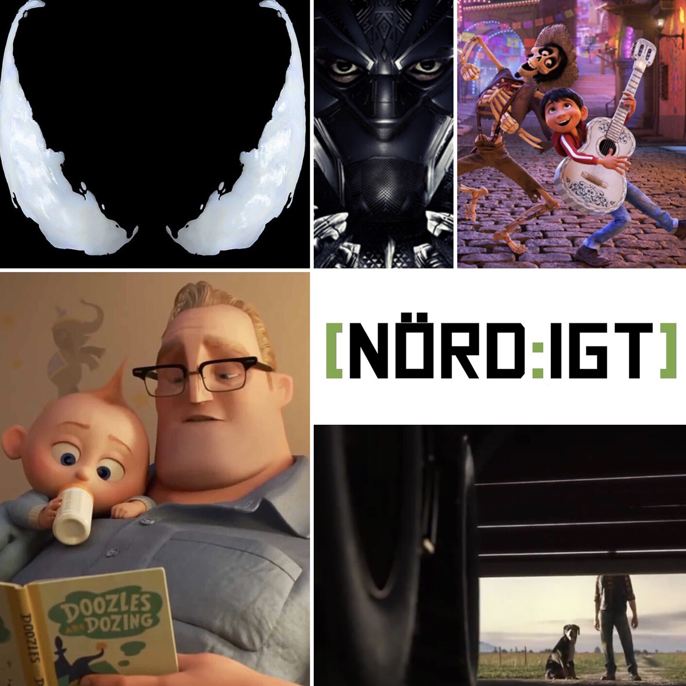 206. Den om trailers för Venom och Incredibles II, Coco, lite Black Panther och Farming Sim 19-trailern! episode artwork