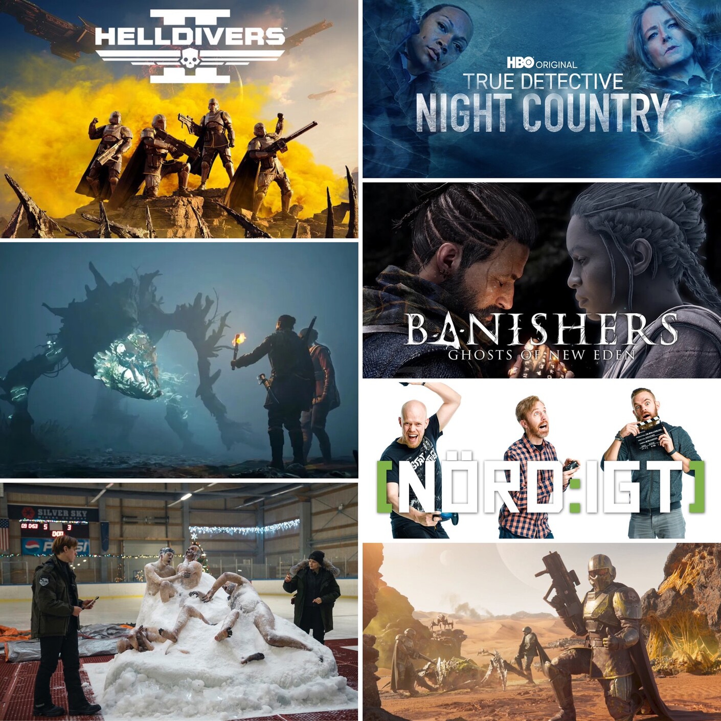 435. Den med Helldivers 2, Banishers: Ghosts of New Eden och True Detective: Night Country episode artwork