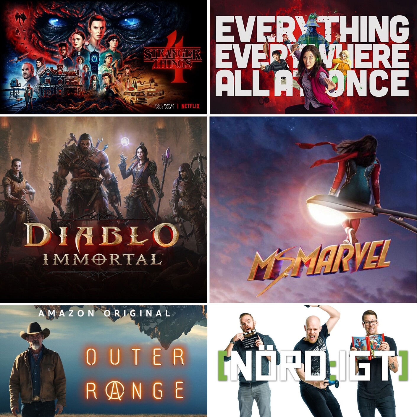 373. Den om Diablo Immortals, Ms. Marvel, Outer Range, Everything Everywhere All at Once och Strange Things S04 Vol. 1 episode artwork
