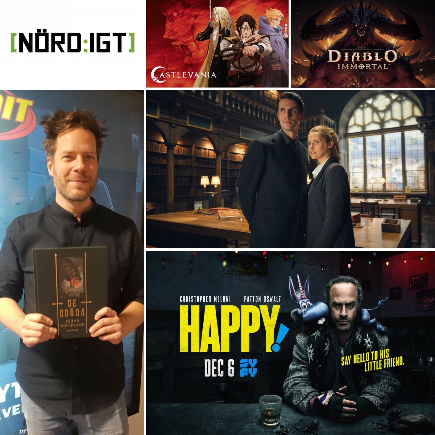 234. Den med Johan Egerkrans, råttmän, Castlevania S2, Happy, A Discovery of Witches och BlizzCon episode artwork