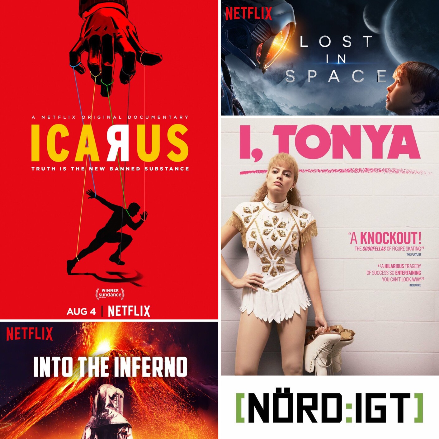 215. Den med I, Tonya, Lost in Space, Icarus och Into the Inferno episode artwork