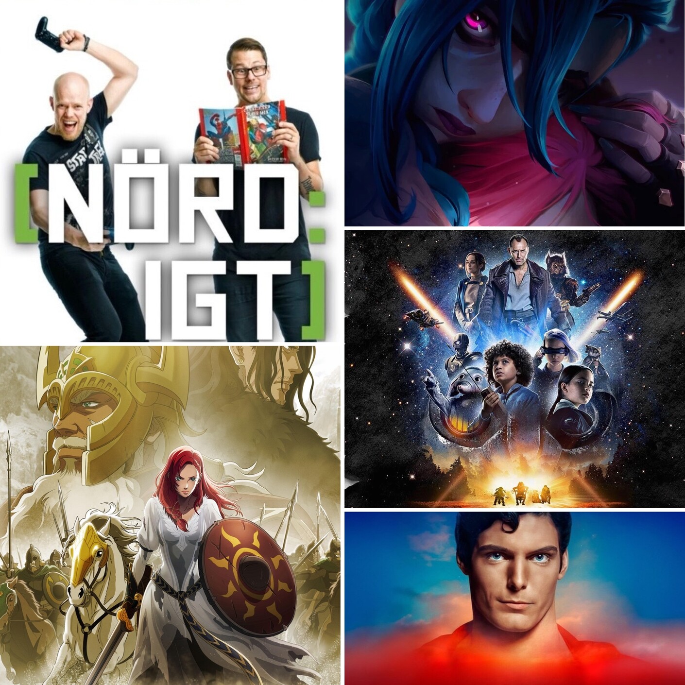 470. Den med Skeleton Crew, Arcane S2, LOTR: The War of the Rohirrim och Super/Man: episode artwork