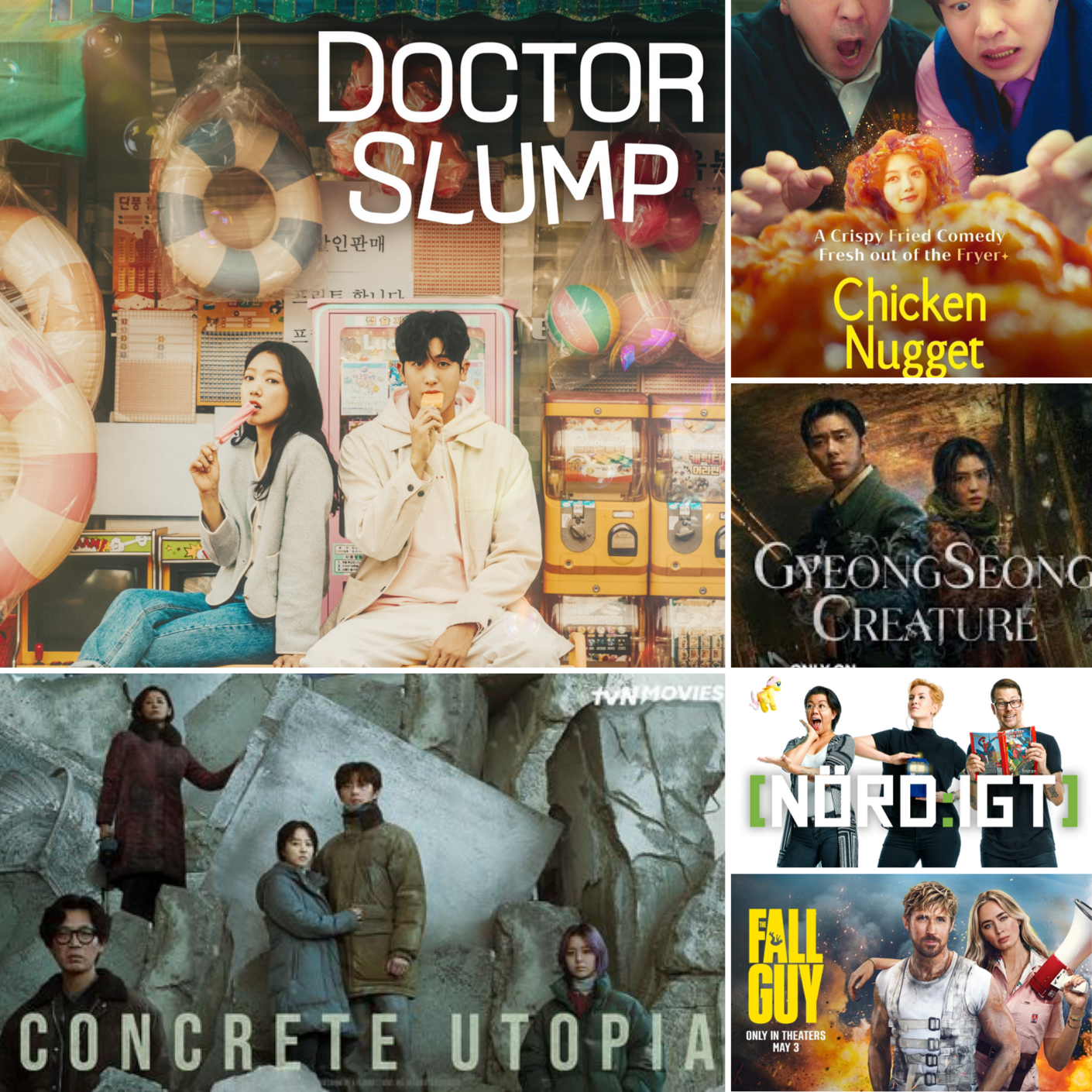 444. Den om The Fall Guy, Concrete Utopia, GyeongSeong Creature, Chicken Nugget och Doctor Slump... och BTS!