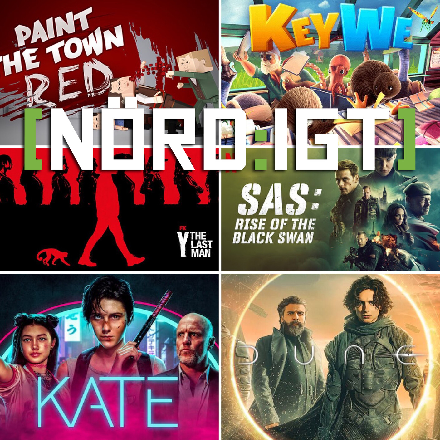 340. Den med Dune, Kate, SAS: The Rise of the Black Phoenix, Y: The Last Man, Paint the Walls Red och KeyWe episode artwork
