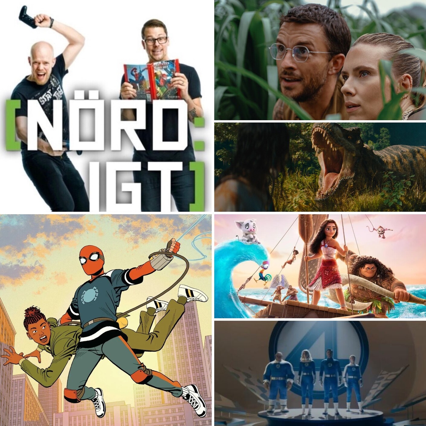473. Den med Fantastic Four: First Steps-trailern, Jurassic World: Rebirth-trailern, Moana 2 och Your Friendly Neighborhood Spider-Man episode artwork