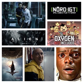 Nördigt - Den med Alien: Covenant, Split, Get Out, Train to Busan, Assassins Creed och Oxygen not Included